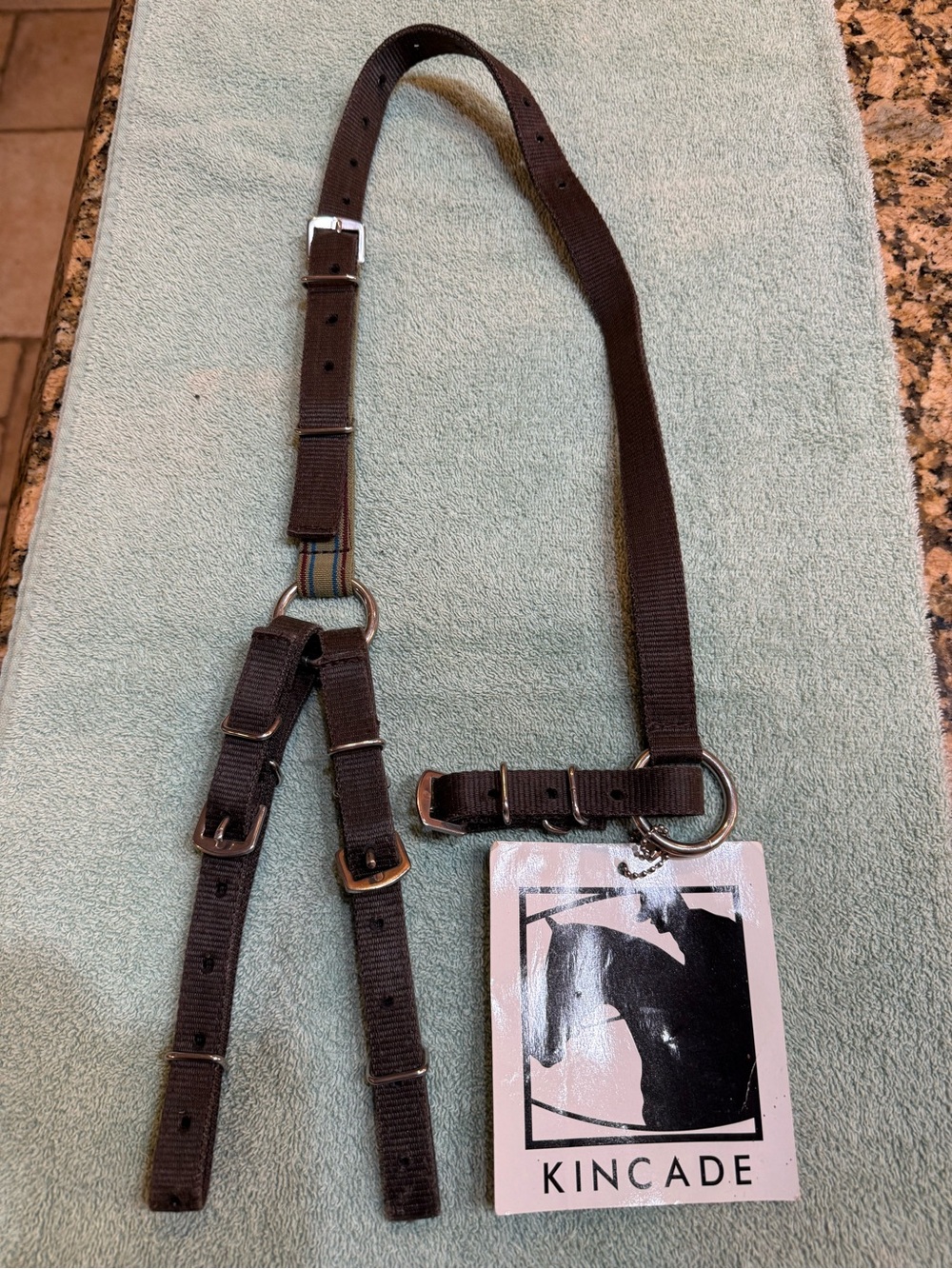Kinccade Equestrian Anti - Grazing Strap  Brown Webbing Adjustable Strap New